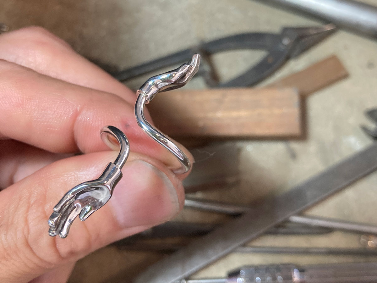 「祈りリング」シルバーの指輪制作