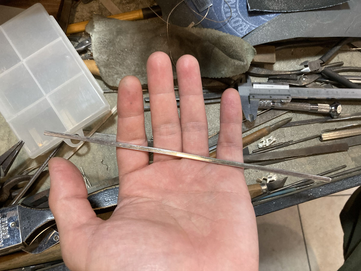 カエルのバングル制作2