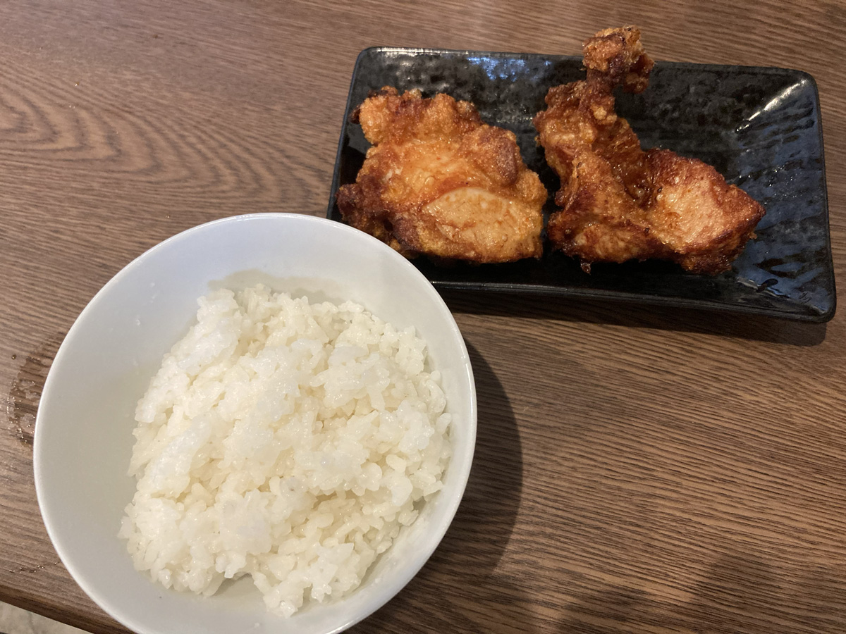 ラーメンスタンド MEN BOX 堺筋本町店　唐揚げとライスセット