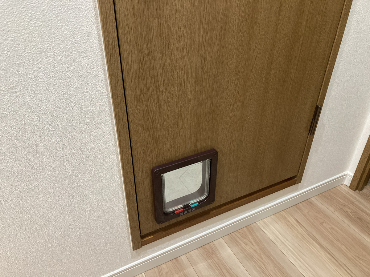 猫リフォーム 猫扉取り付け後1