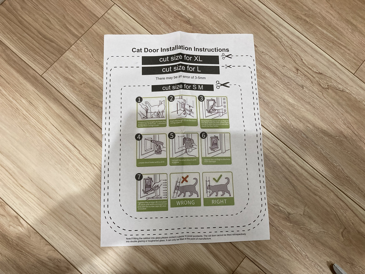 猫リフォーム 猫扉取り付け説明書