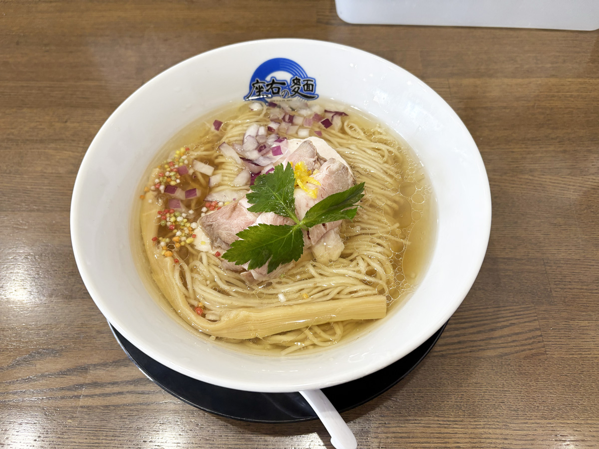 武庫川女子大前駅 「座右の麺」だし塩ラーメン