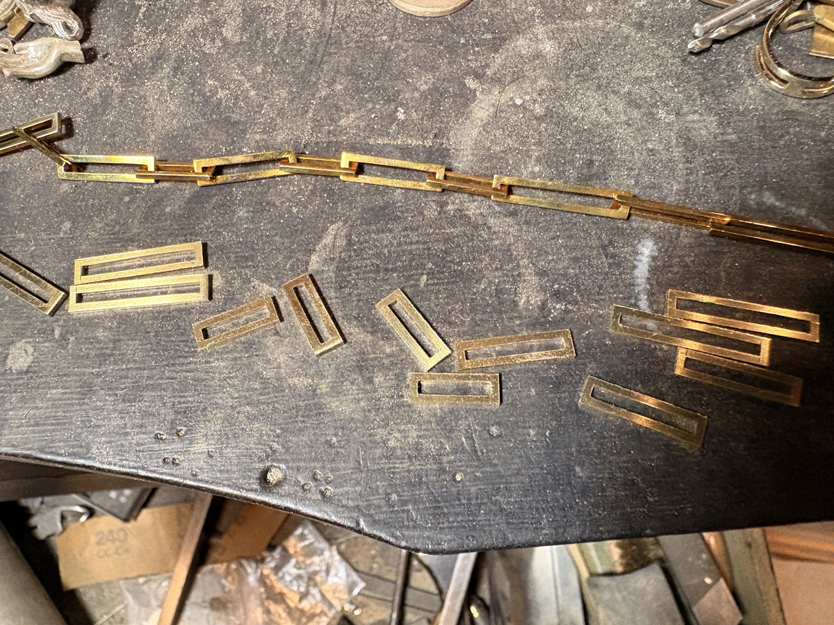 カクカクブレスレットのハーツ切り出し